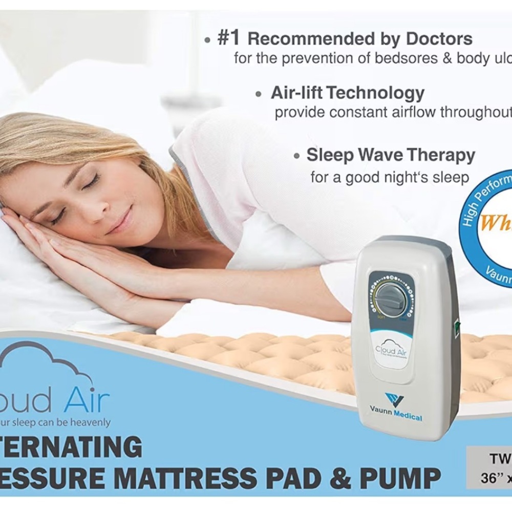 NWT Vaunn Medical Cloud Air Whisper Air Pressure Topper Twin Size
